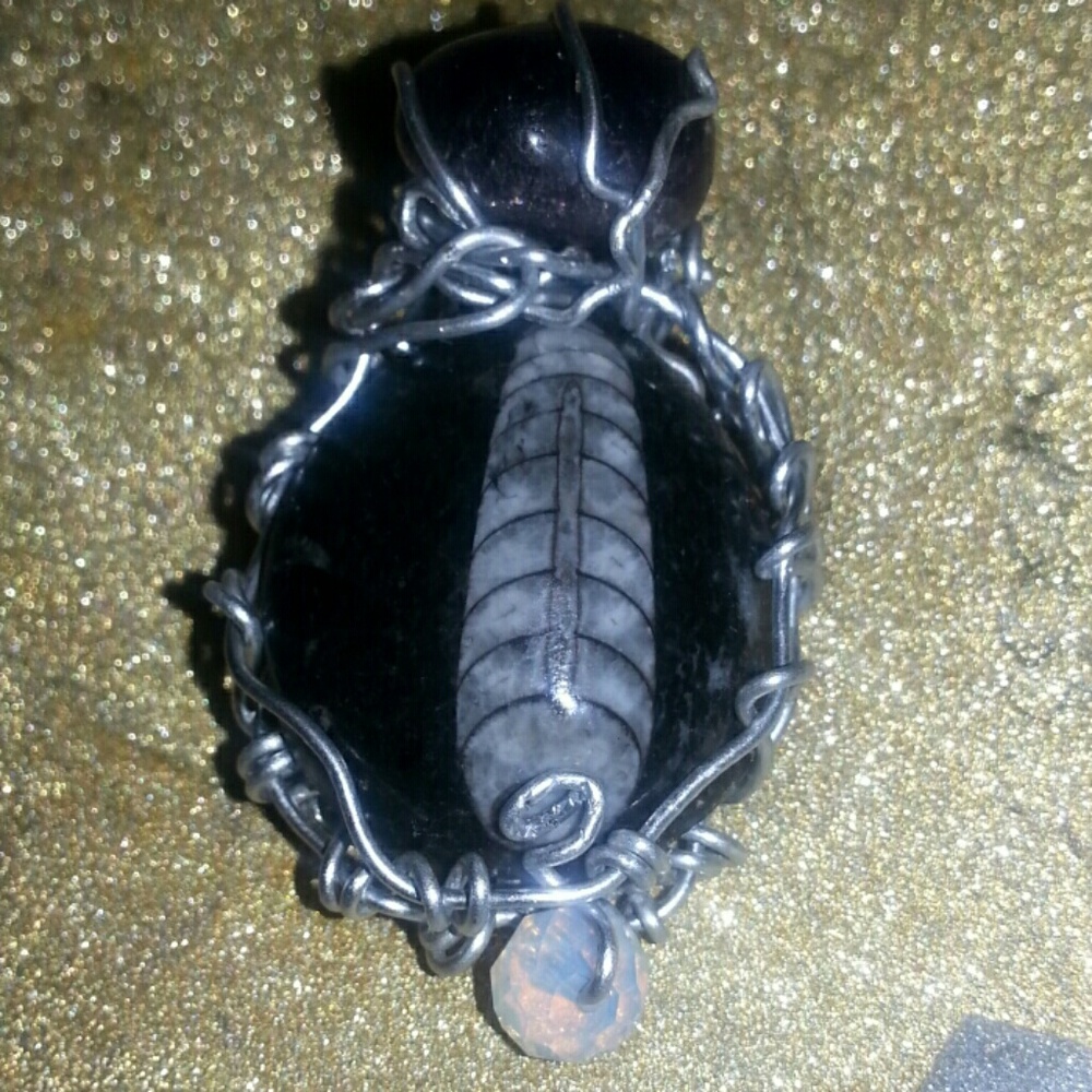 Amethyst orthoceras fossil moonstone flashy